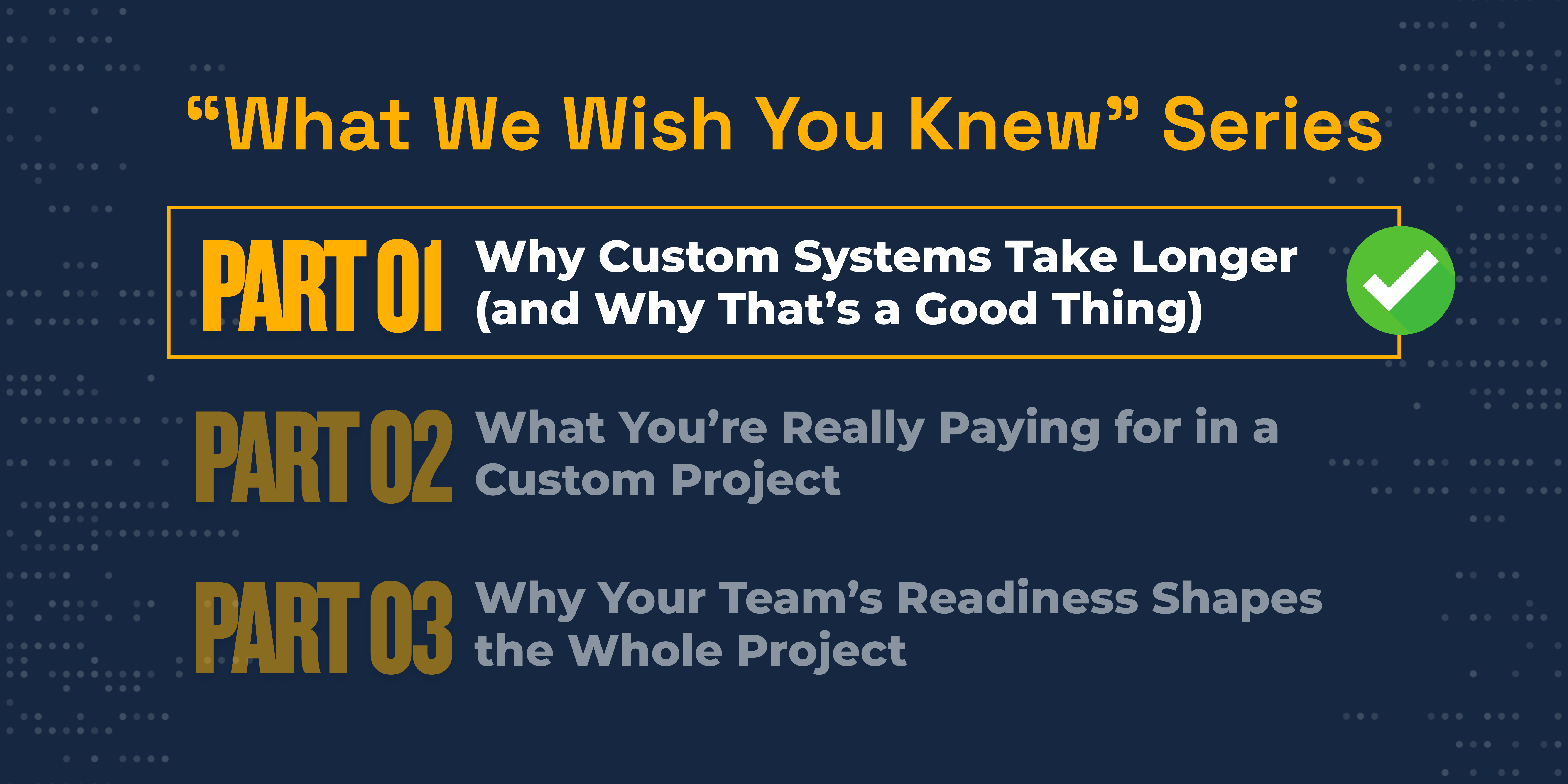 Workflow diagram showing the process of creating custom systems (Image Part 01)